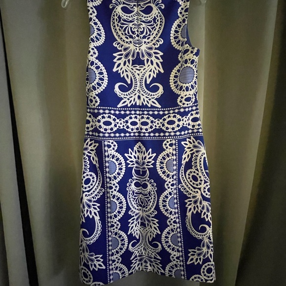 INC Blue and White Dress-Size Medium - Picture 2 of 5